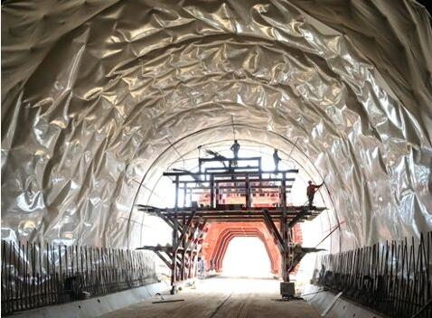 EVA防水板施工現(xiàn)場(chǎng)